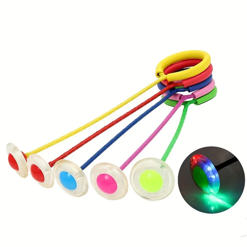 Pelota Saltarina con Aro Luminoso LED Plegable