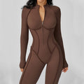 PowerSculpt Zip Suit – Enterizo Deportivo de Manga Larga