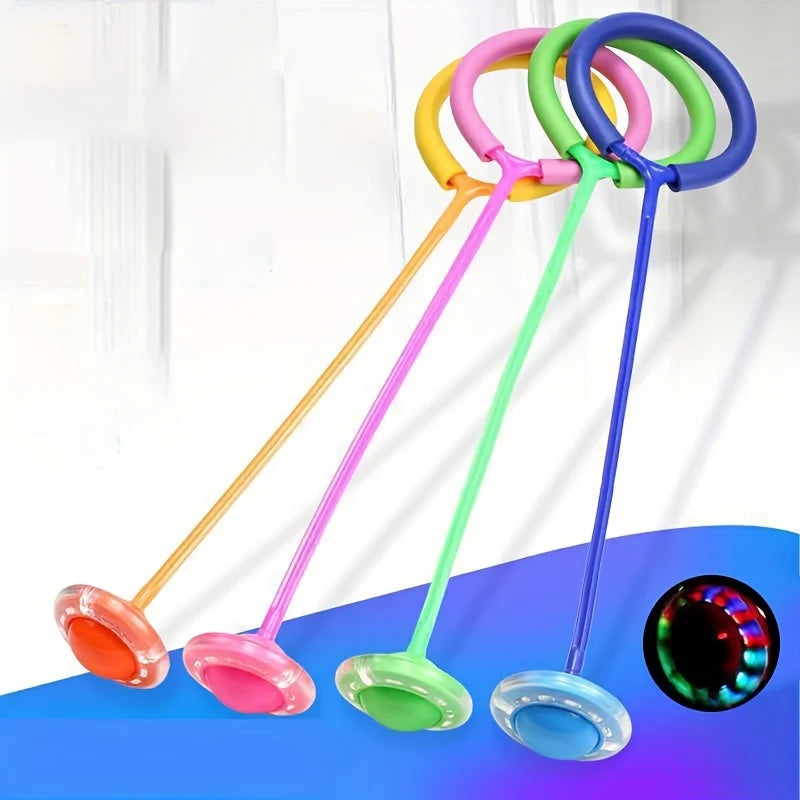 Pelota Saltarina con Aro Luminoso LED Plegable