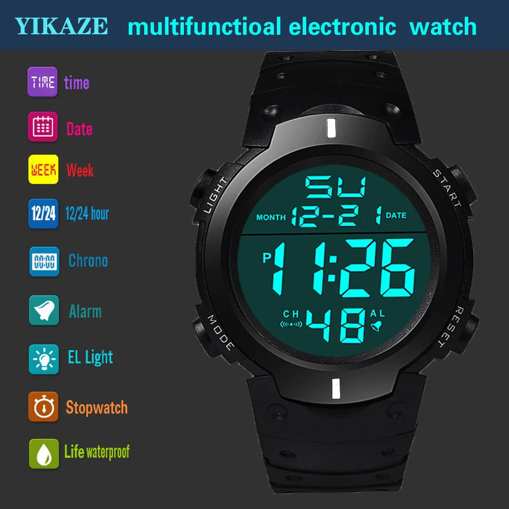 Men Sport LED Watches Top Brand MenPowerPulse X